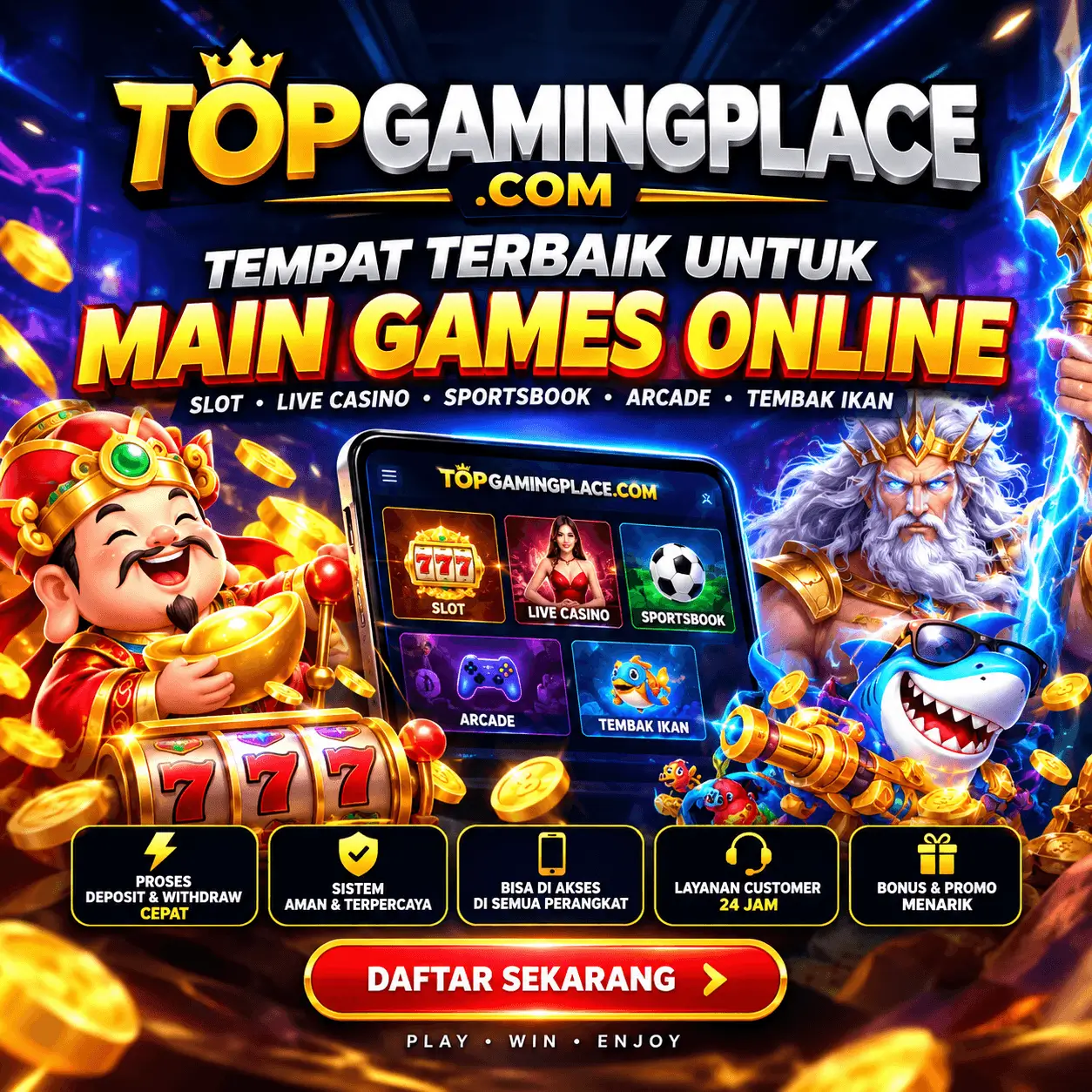 Ilustrasi BINTANG5TOTO dengan tema digital modern
